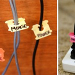 Bread tags make the perfect sized cord labels